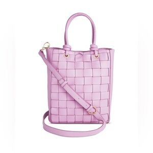 Elegant Pink Woven Tote Bag